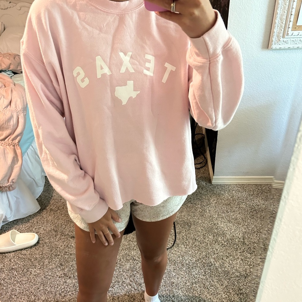 cropped texas crewneck